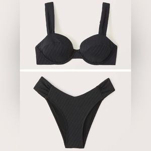 Abercrombie & Fitch Black Bikini with Modern Silhouettes